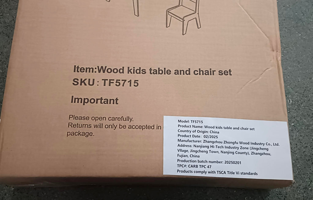 Kids Wooden Table Set with One Chair