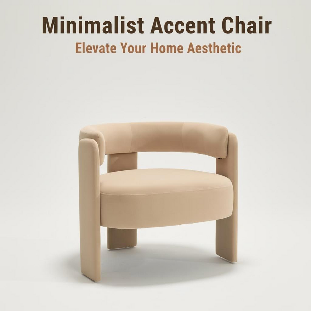 Mid-Century Velvet Comfy Single Sofa Accent Chair