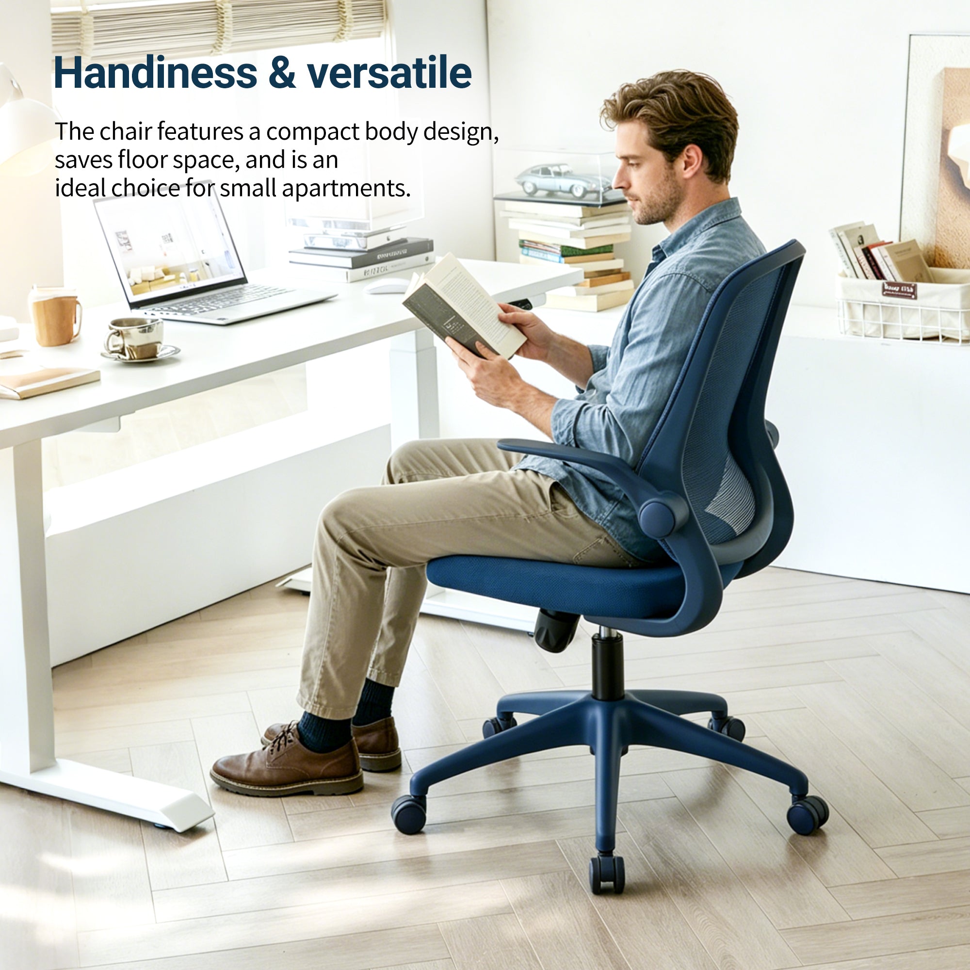 Colorful Ergonomic Office Chair with Flip-Up Armrests