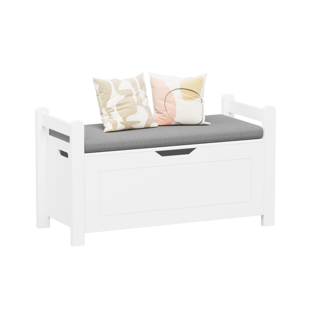 Kids Toy Box Chest Large Storage Cabinet with Cushion Seat
