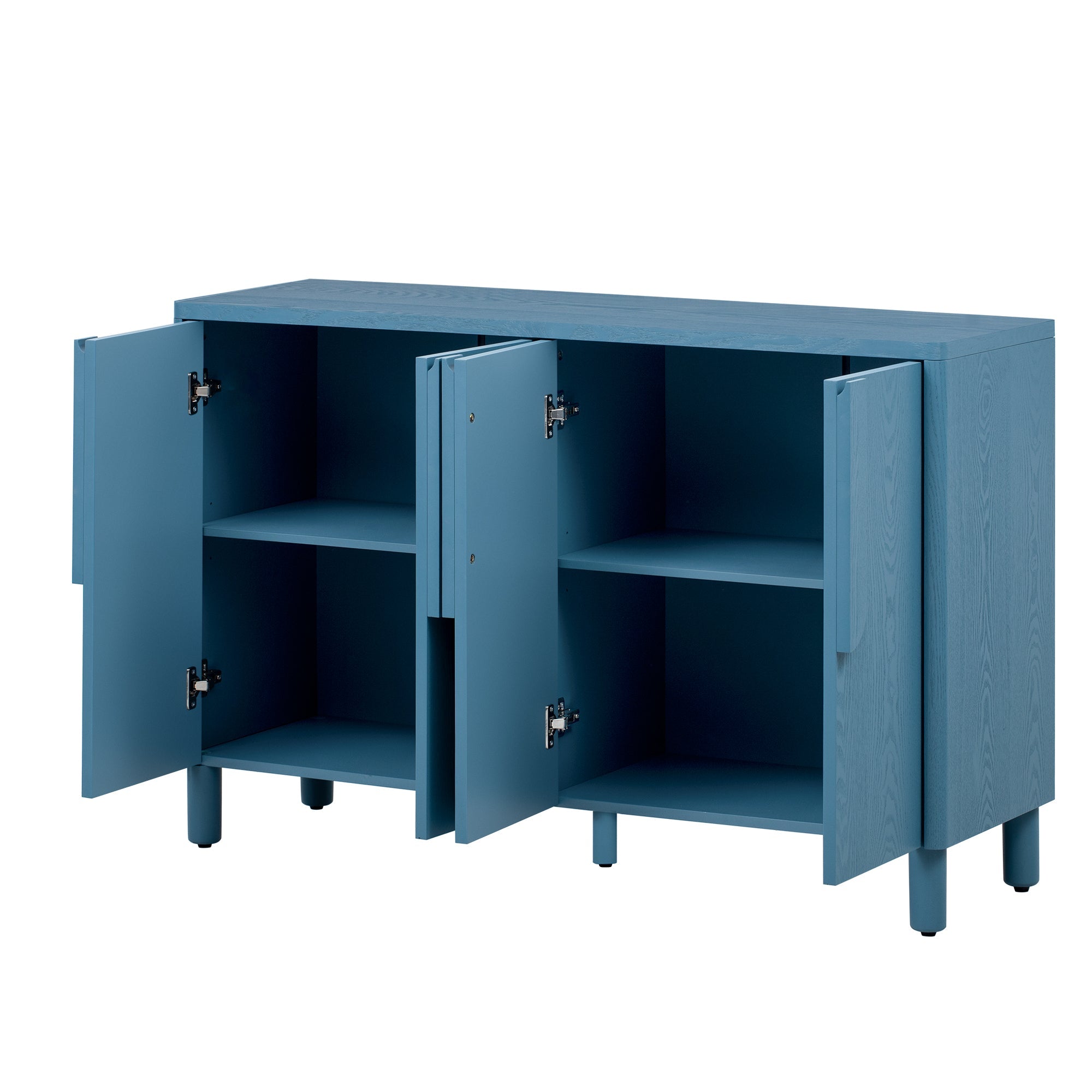 Wood Storage Cabinet with Unique Arc Handles