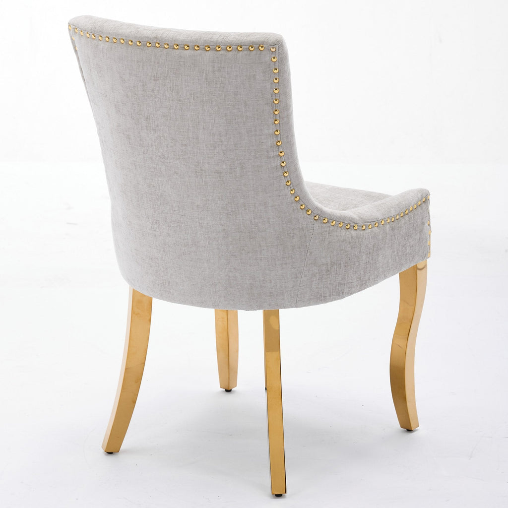 Modern Style Chenille Dining Chairs (Set of 2)