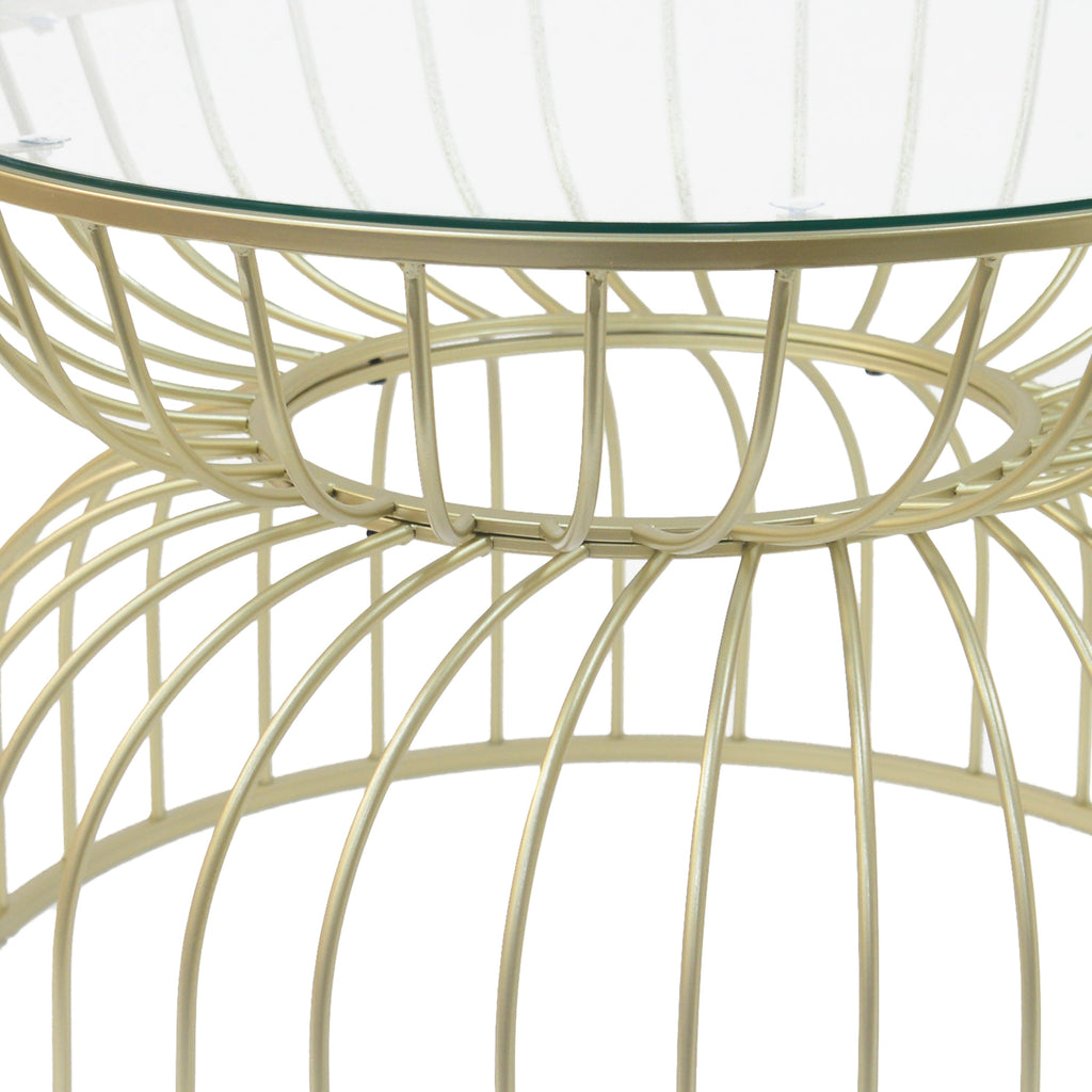 Golden Glass Coffee Table