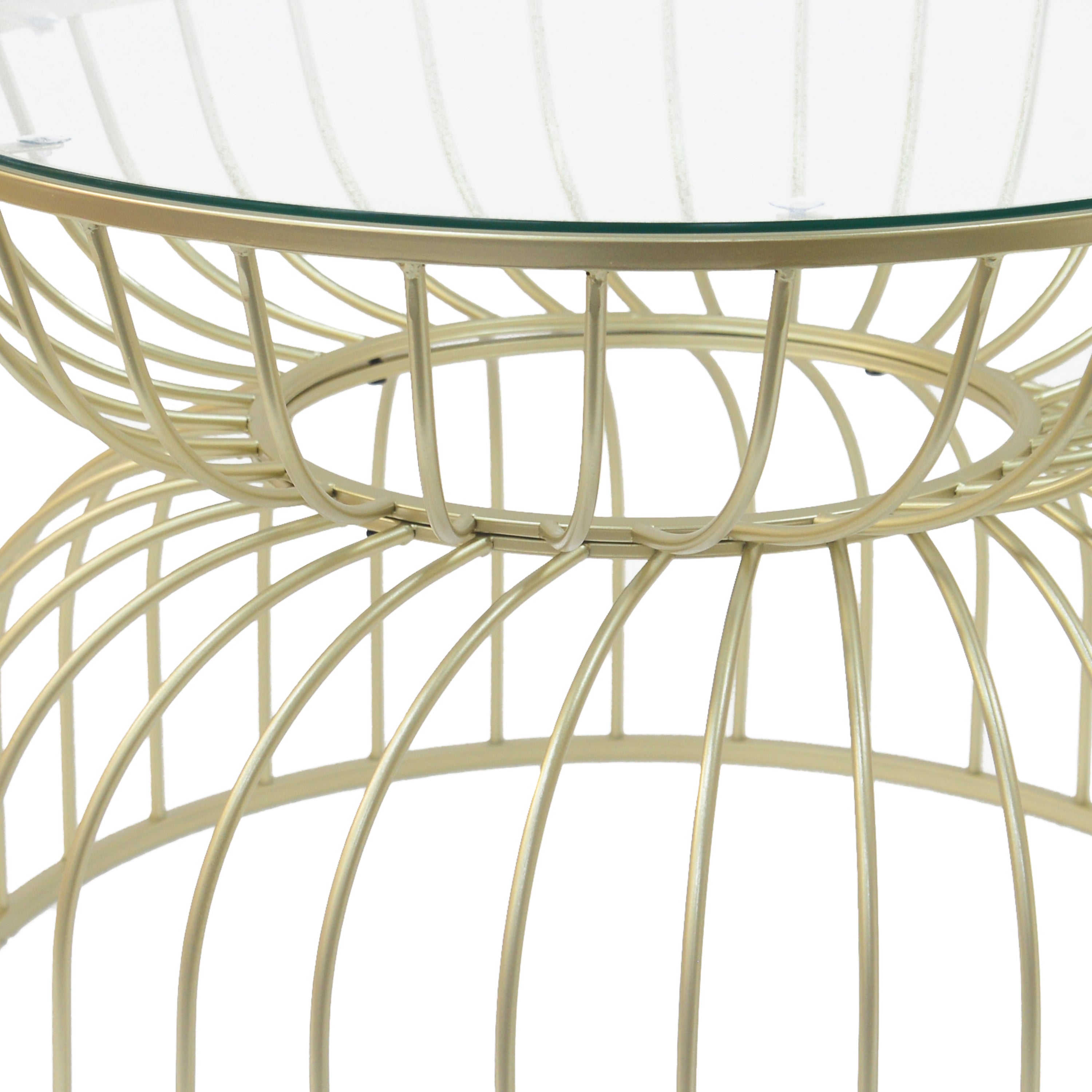 Golden Glass Coffee Table