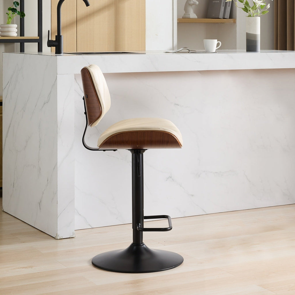 Mid Century Walnut Bentwood Bar Stools