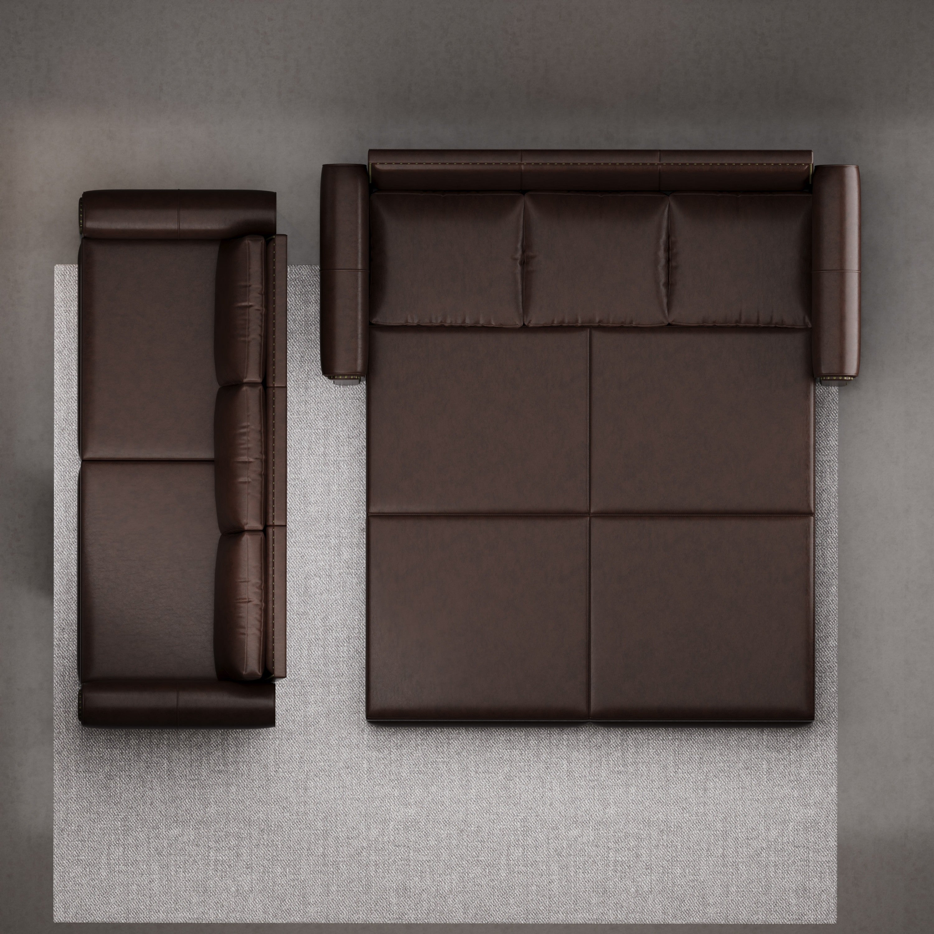 3-in-1 Faux Leather Convertible Sleeper Sofa Bed