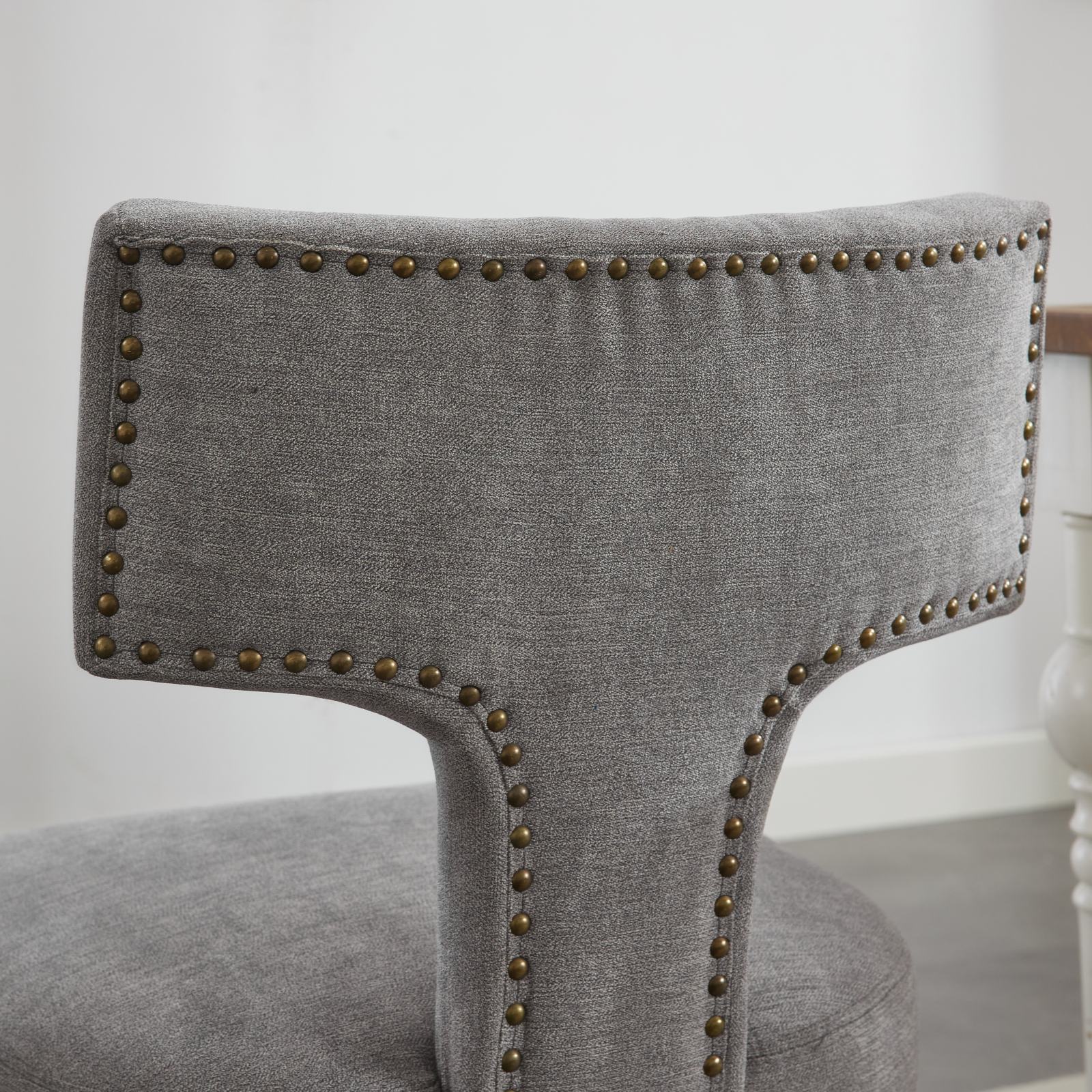 Mid Century Farmhouse Linen Fabric Dining Chairs (Set of 2)