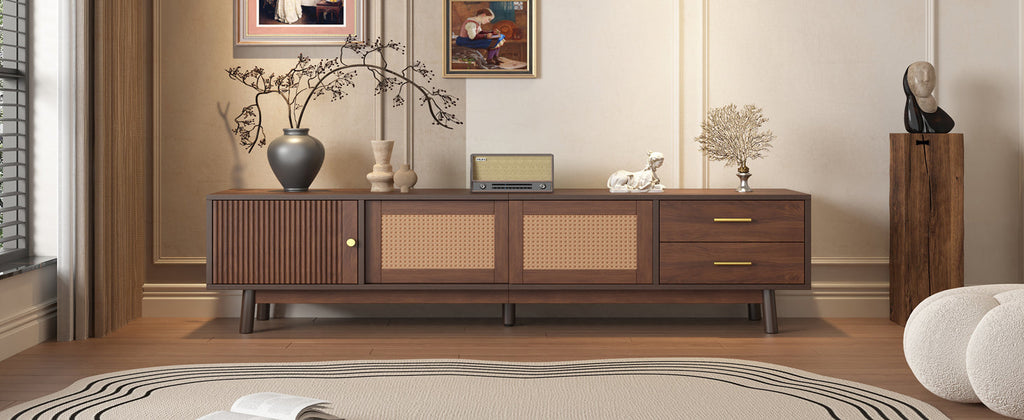 Mid Century Modern TV Stand for 80' TVs