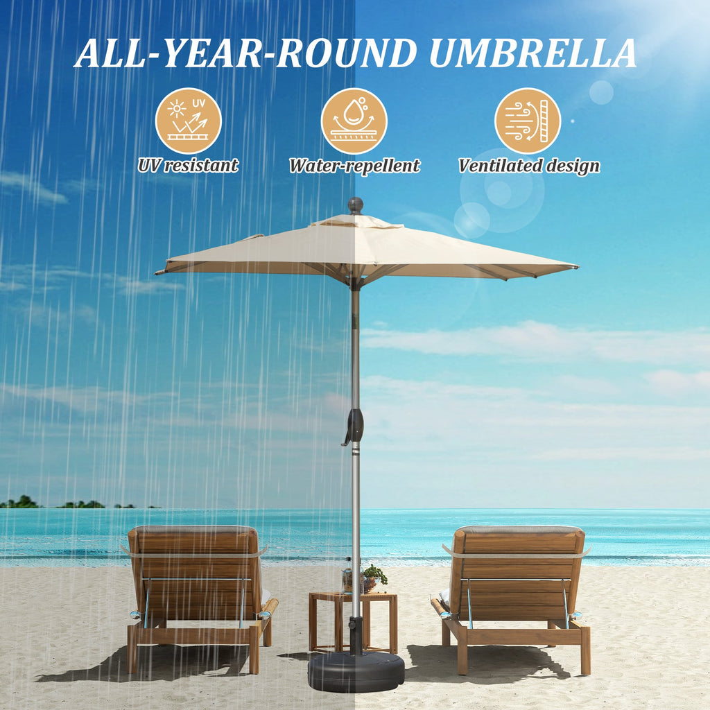 10ft Rectangle Patio Umbrella with Crank Lift and Tilt Function (Base Not Included)