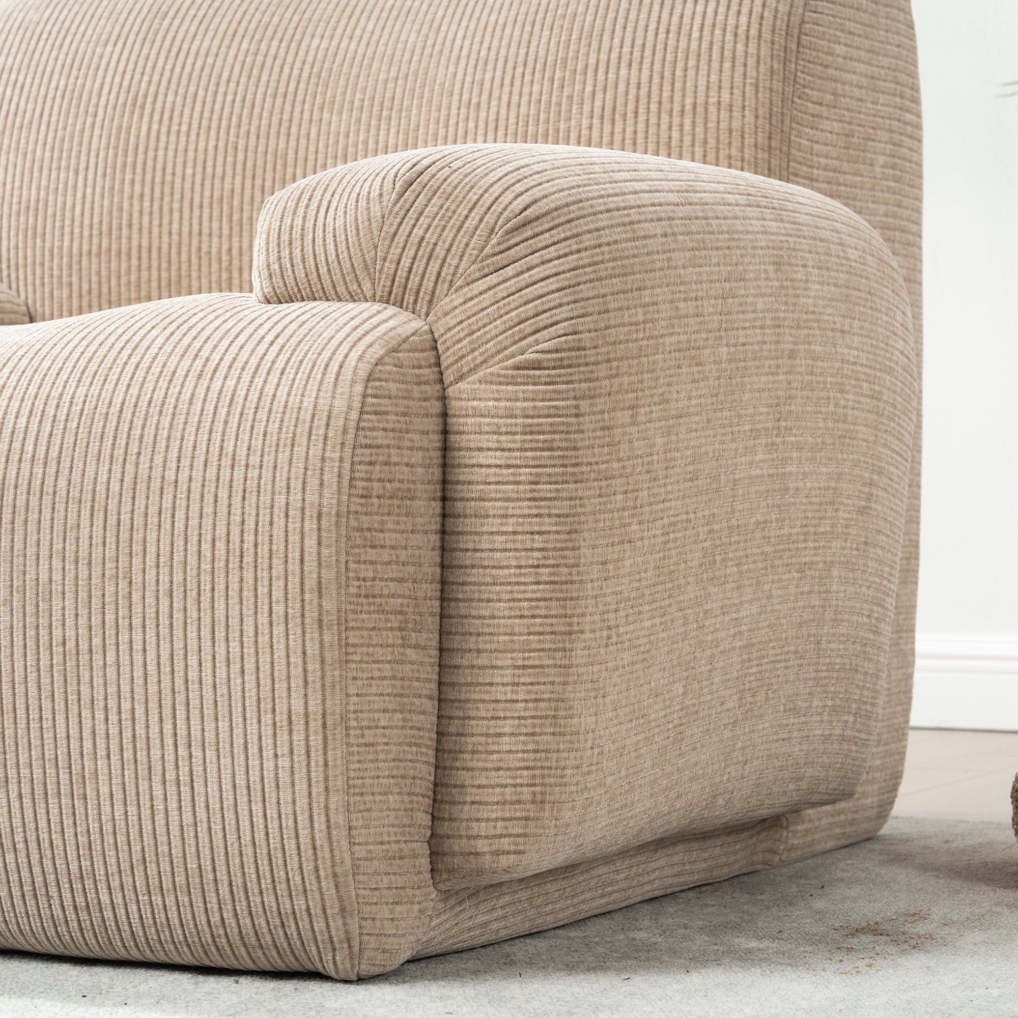 Modern Chenille Vertical Stripe Accent Chair