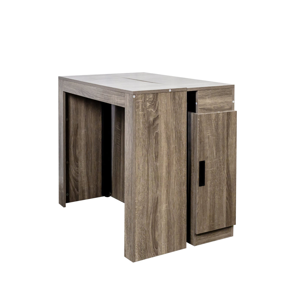 Modern Multifunctional Extendable Dining Table with Outlet