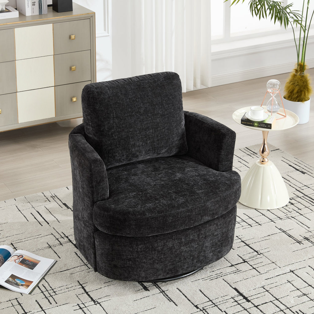 Swivel Chenille Fabric Sofa Chair