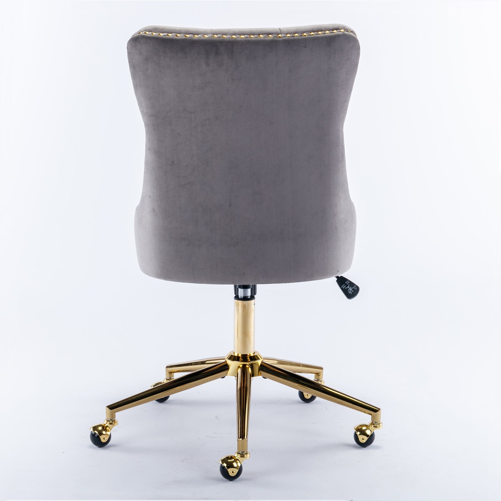 Adjustable Velvet Upholstered Tufted Button Home Office Chair
