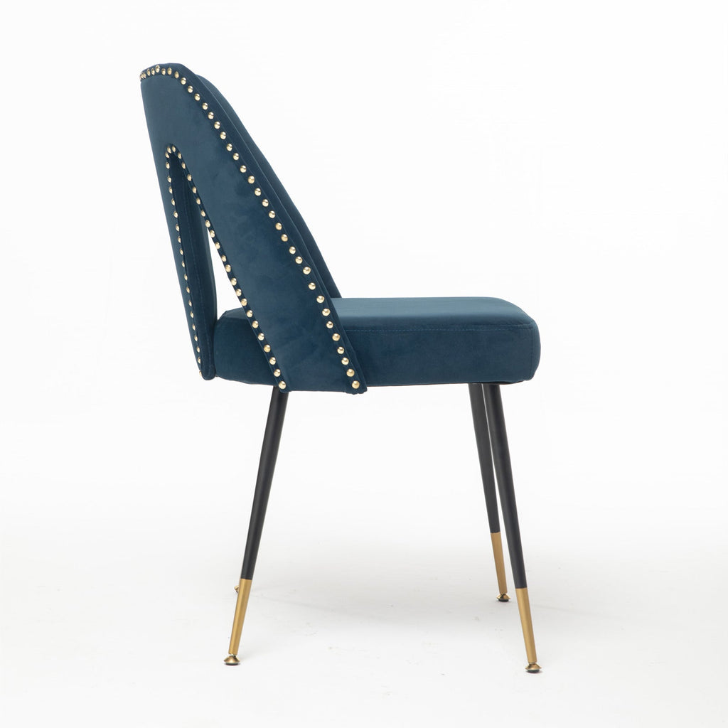 Modern Velvet Upholstered Dining Chair (Set of 2)