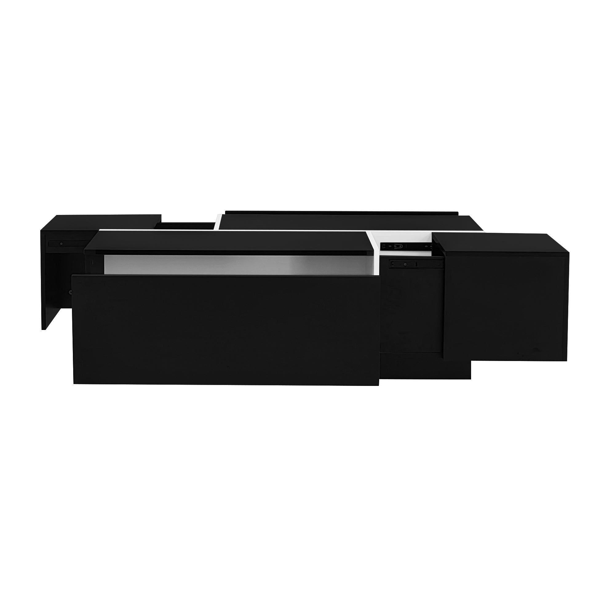 Multi-Functional Extendable Coffee Table with 2 Storage Space and Drawers