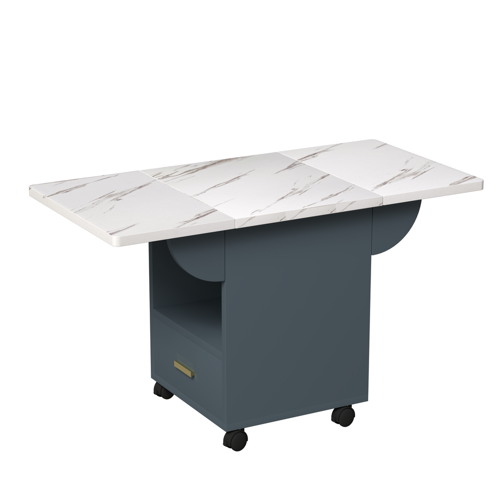 Versatile Wood Folding Dining Table with Wheels