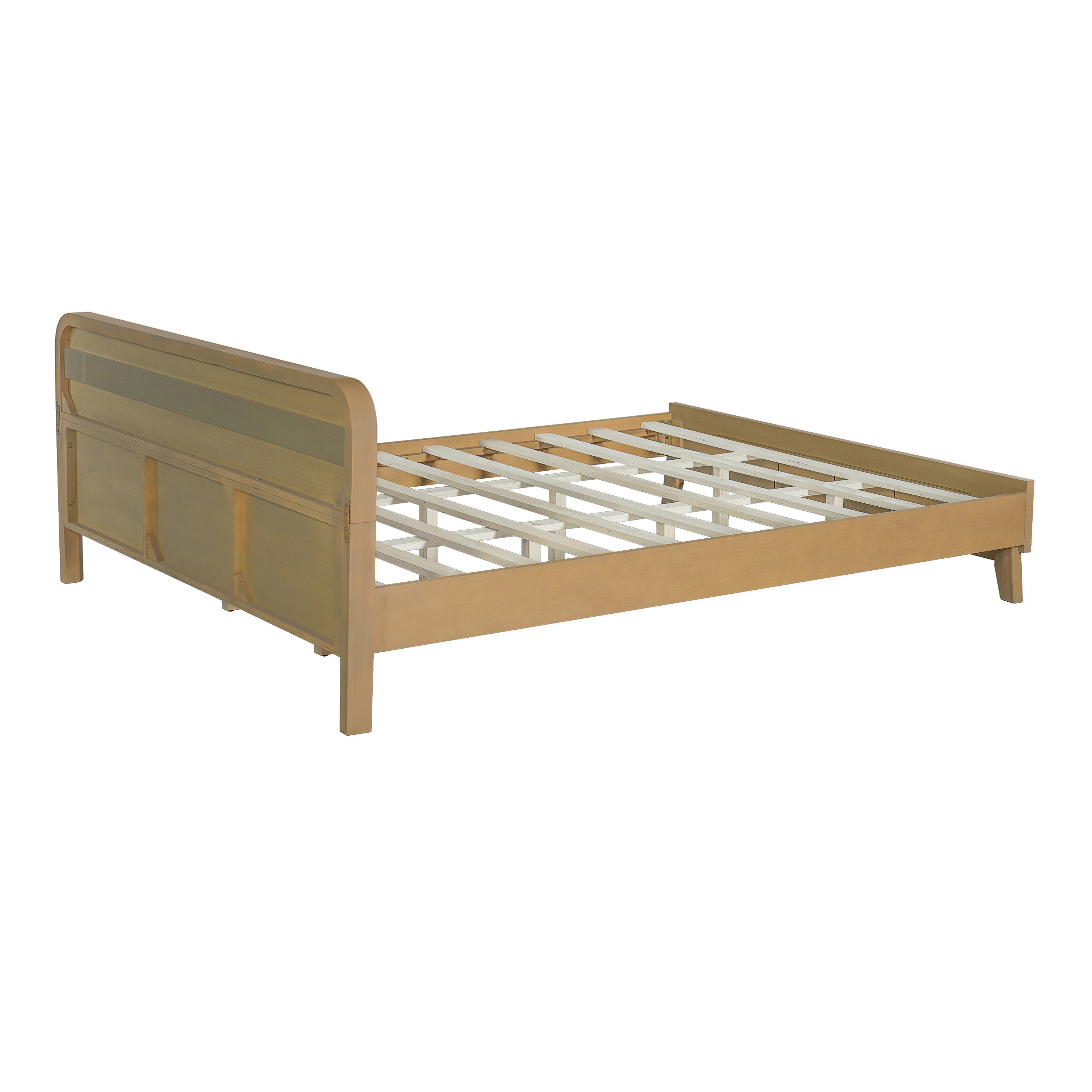 Pine Solid Wood Queen Size Bed
