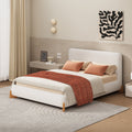 Elegant Boucle Upholstered Bed