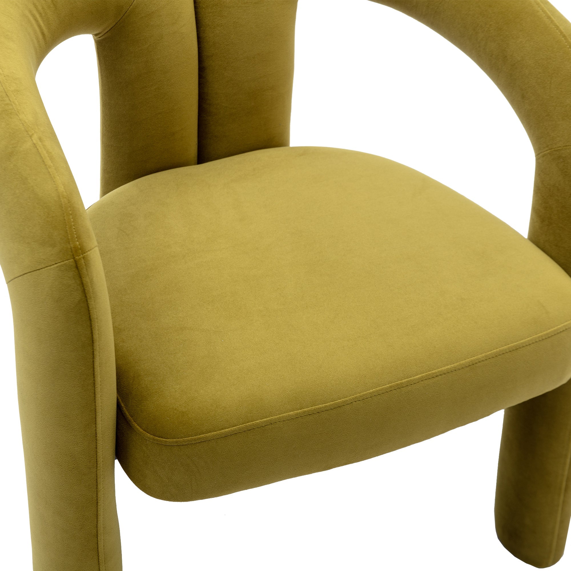 Contemporary Velvet Fabric Upholstered Accent Side Chairs (Set of 2)