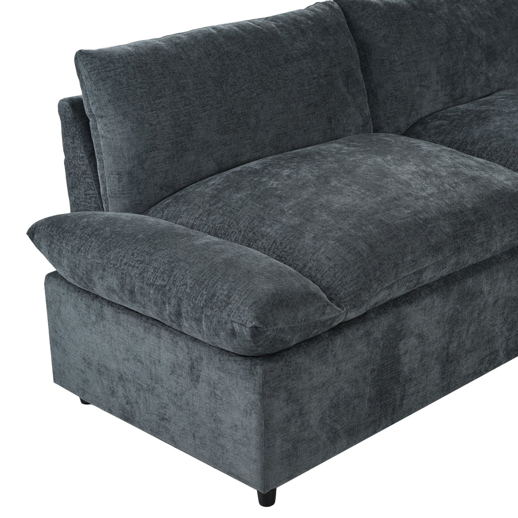 115.5' Modular Deep Gray Sectional Sofa
