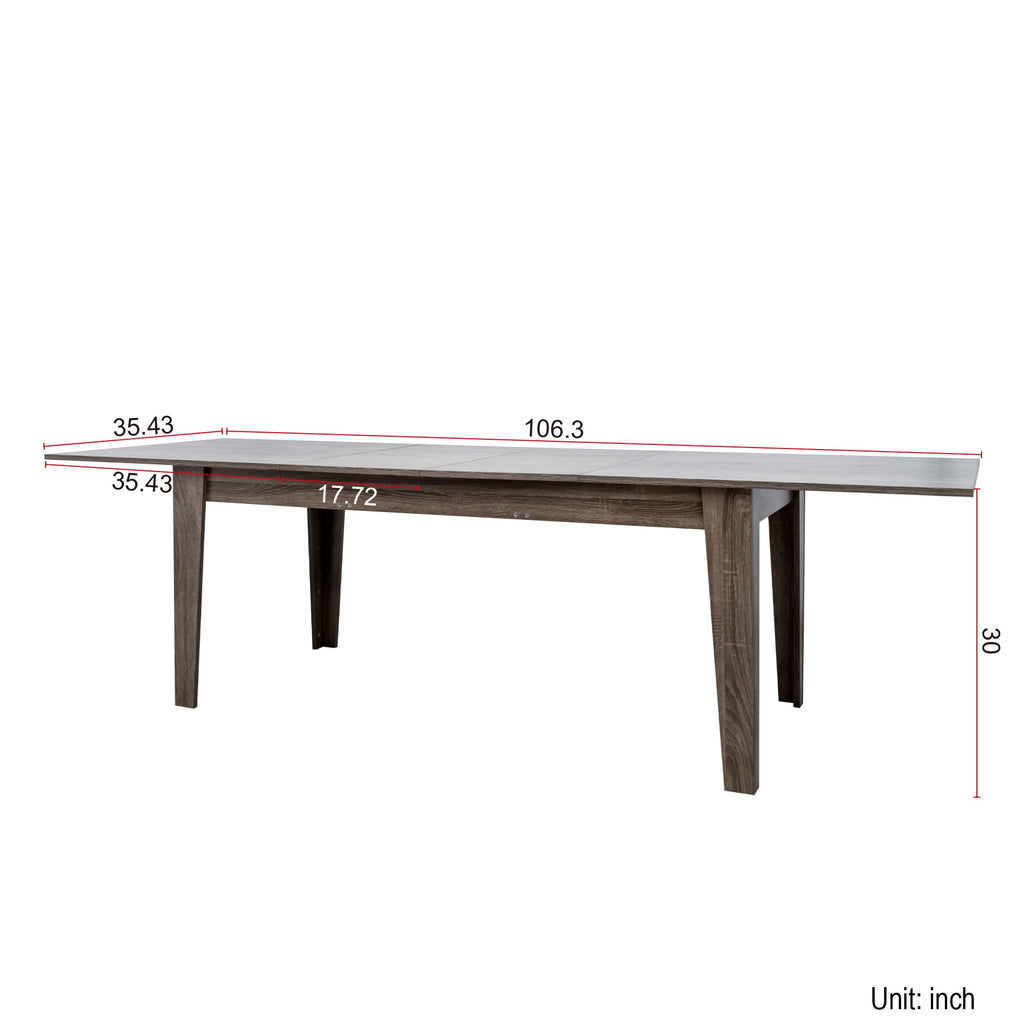 106.3in  Large Extendable Dining Table