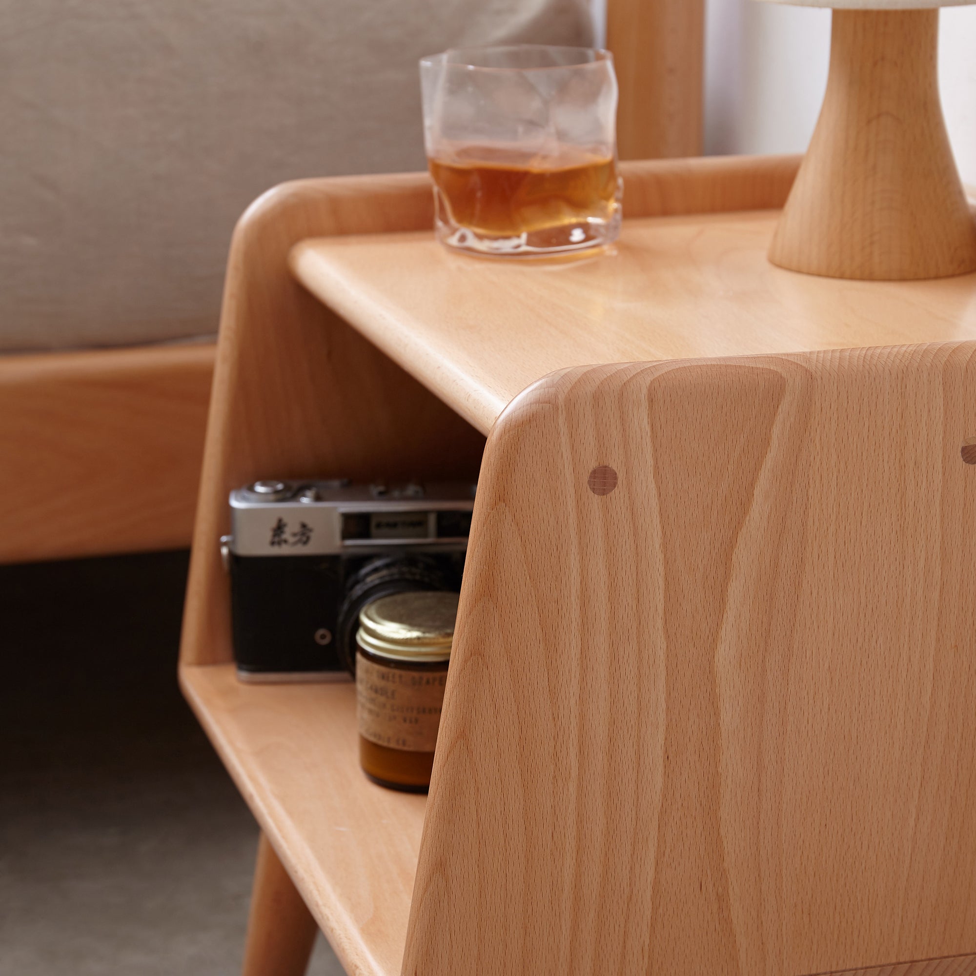 Pure Solid Wood Nordic Bedside Cabinet