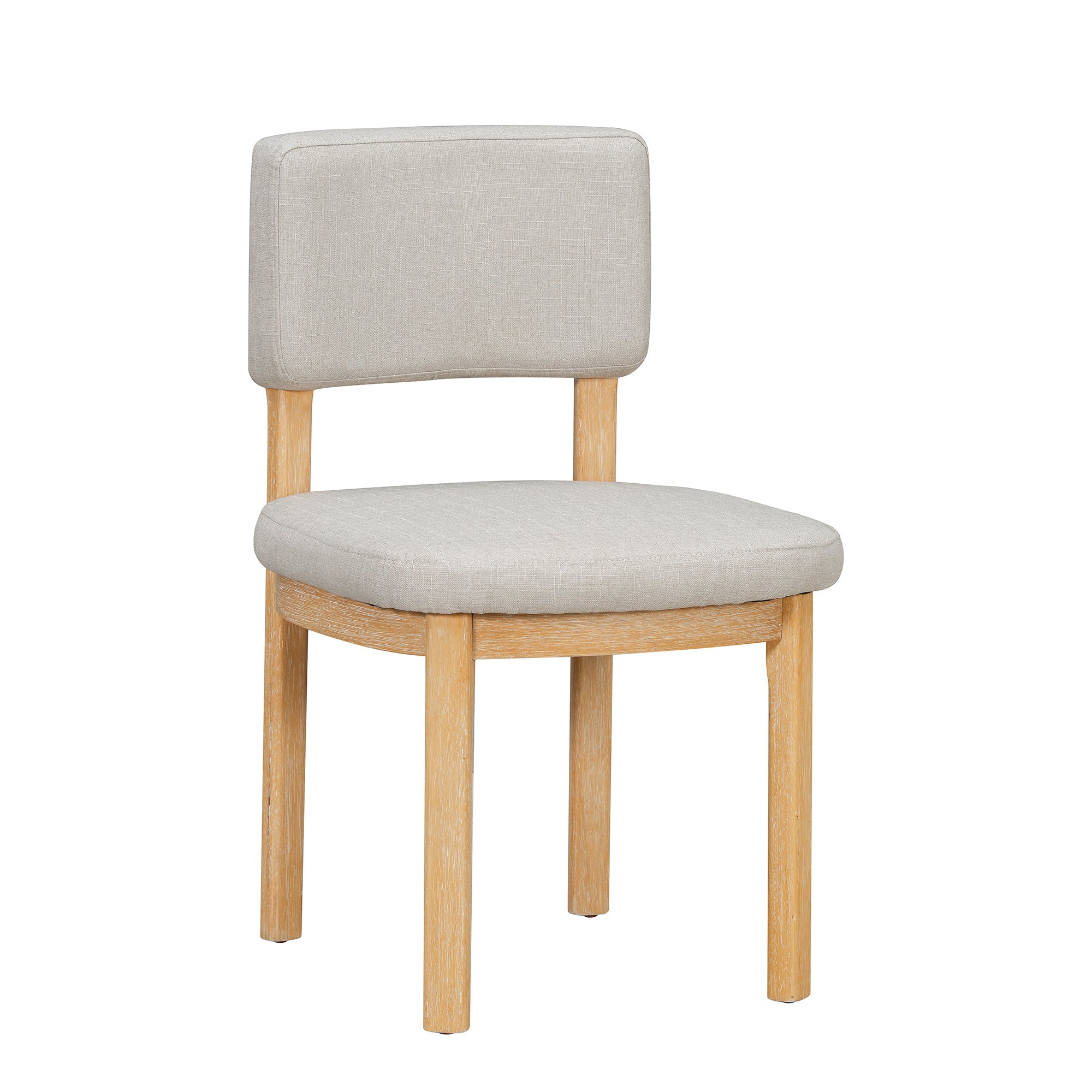 Farmhouse Dining Table Set with 6 Upholstered Chairs