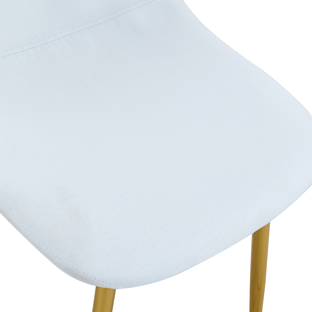 Luxury Simple Chair Black Linen Dining Chair  (Set of 4)