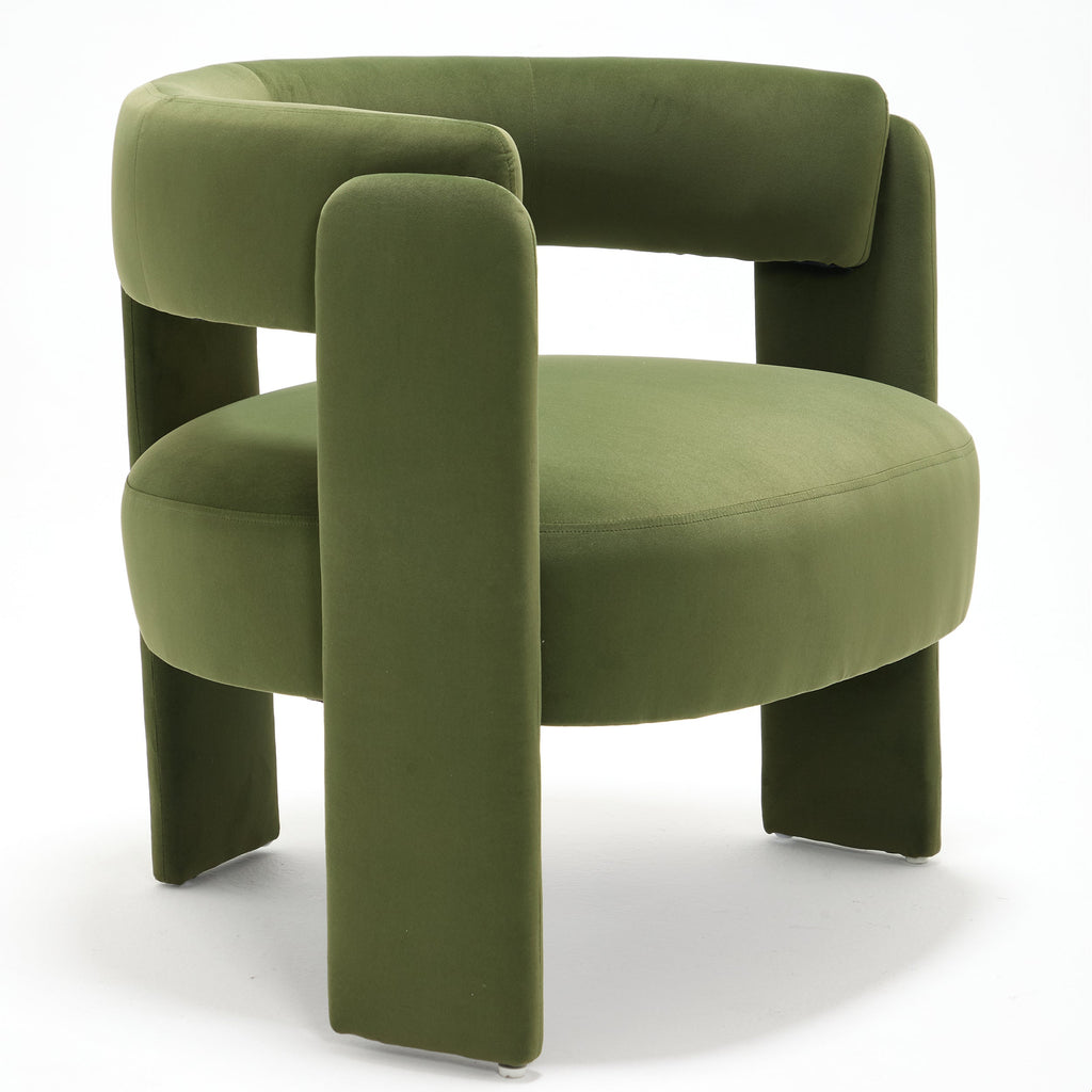 Mid-Century Velvet Comfy Single Sofa Accent Chair