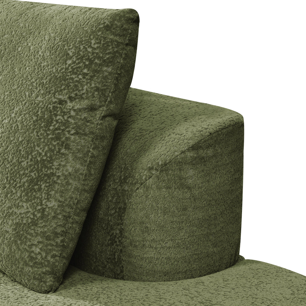 116' Modern Curved Sectional Sofa for Living Room