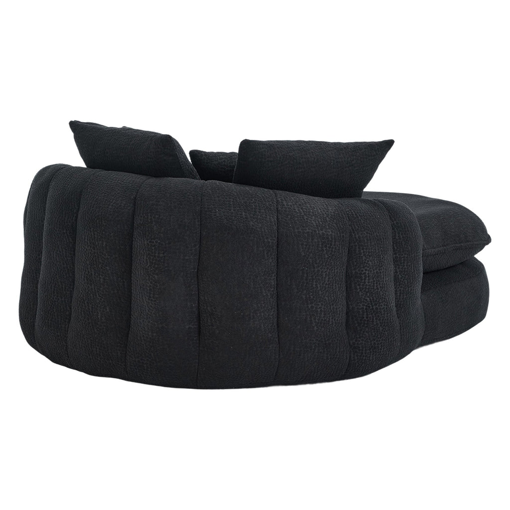 Oversized Oval Upholstered Bean Bag Sofa