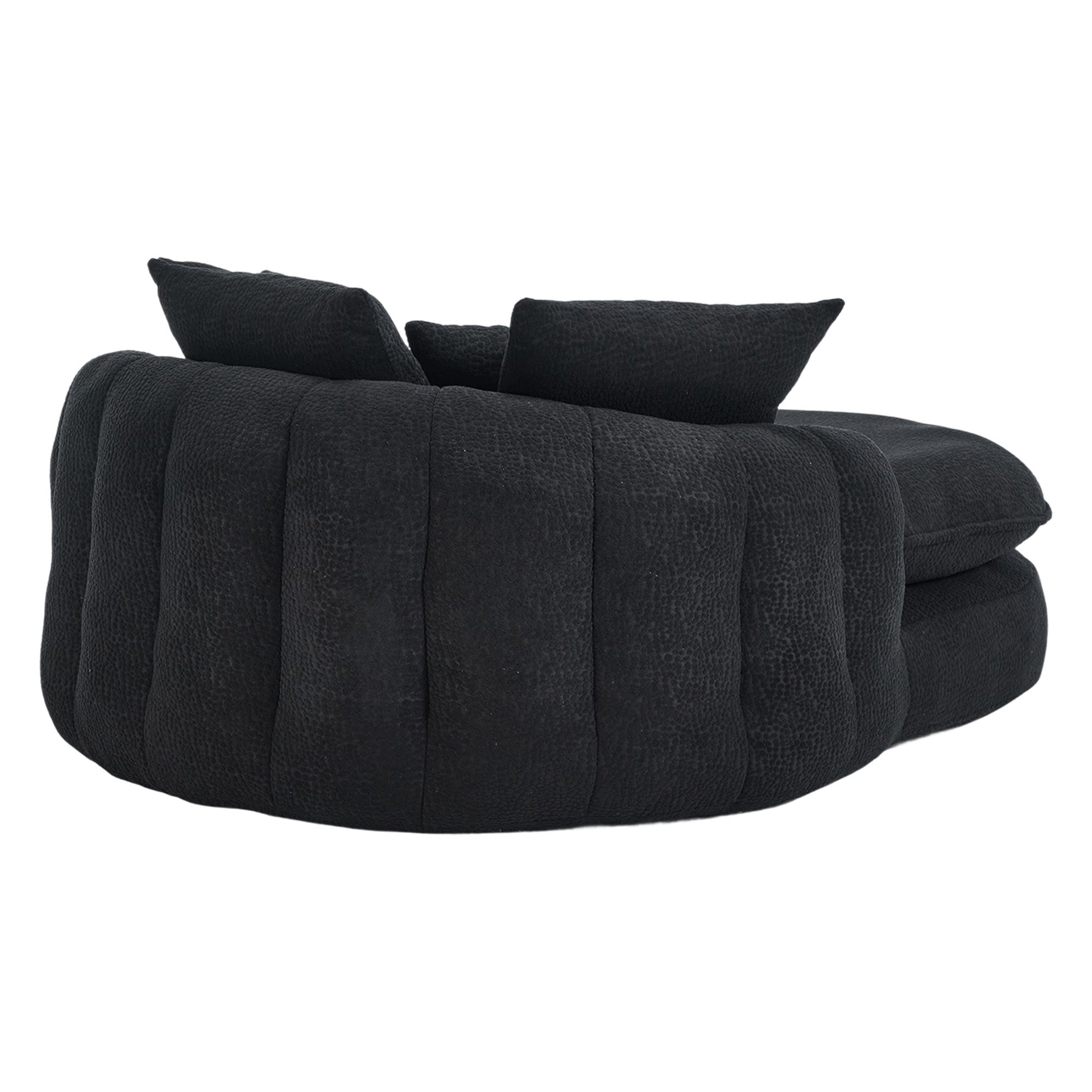 Oversized Oval Upholstered Bean Bag Sofa