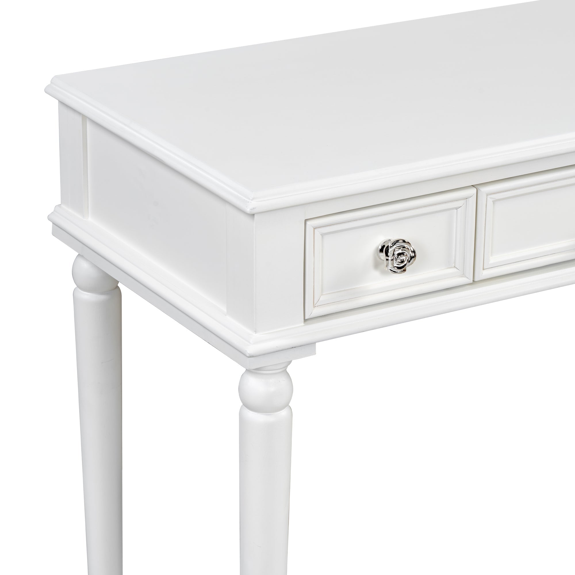 Retro Makeup Desk with Large Mirror