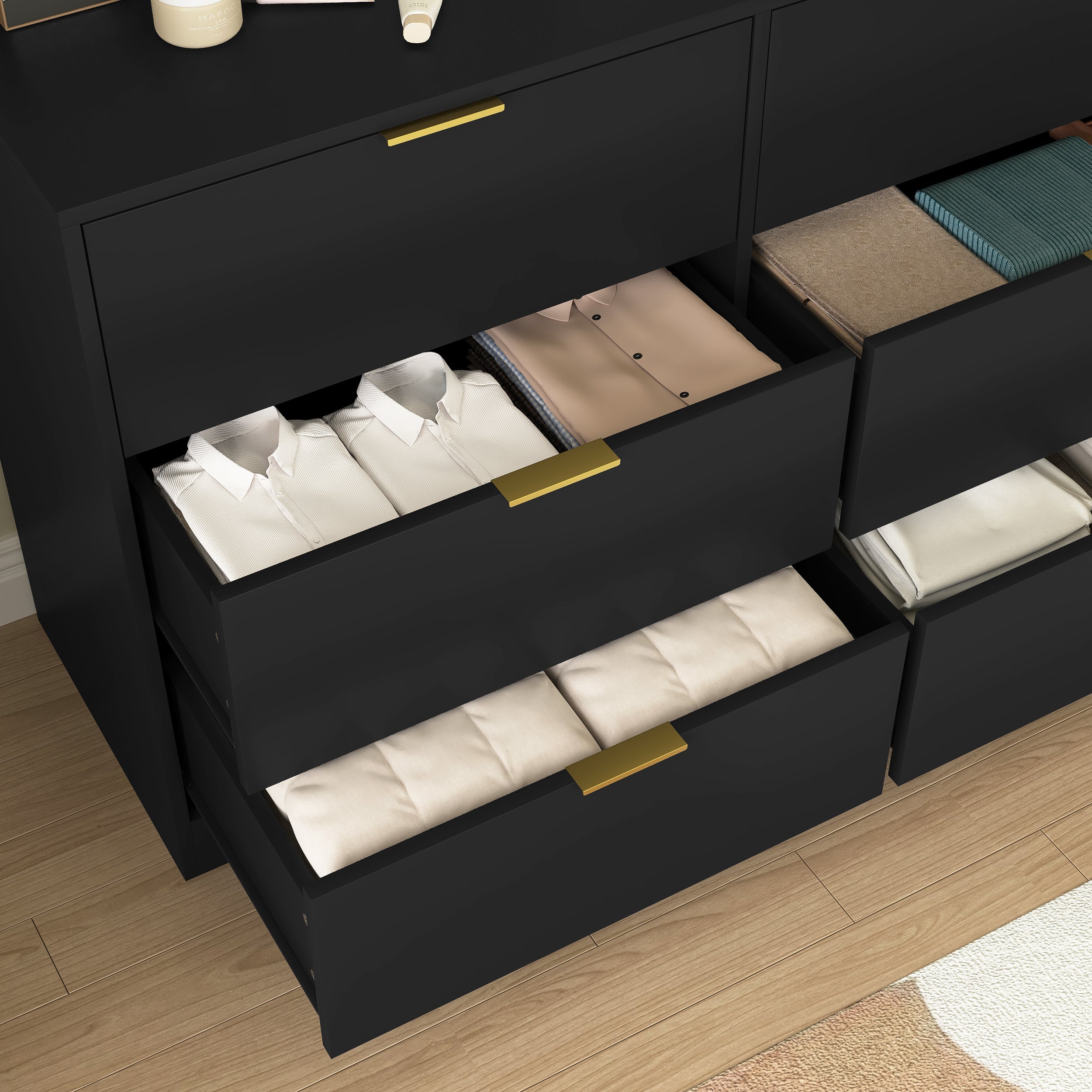 Modern 6-Drawer Dresser for Bedroom