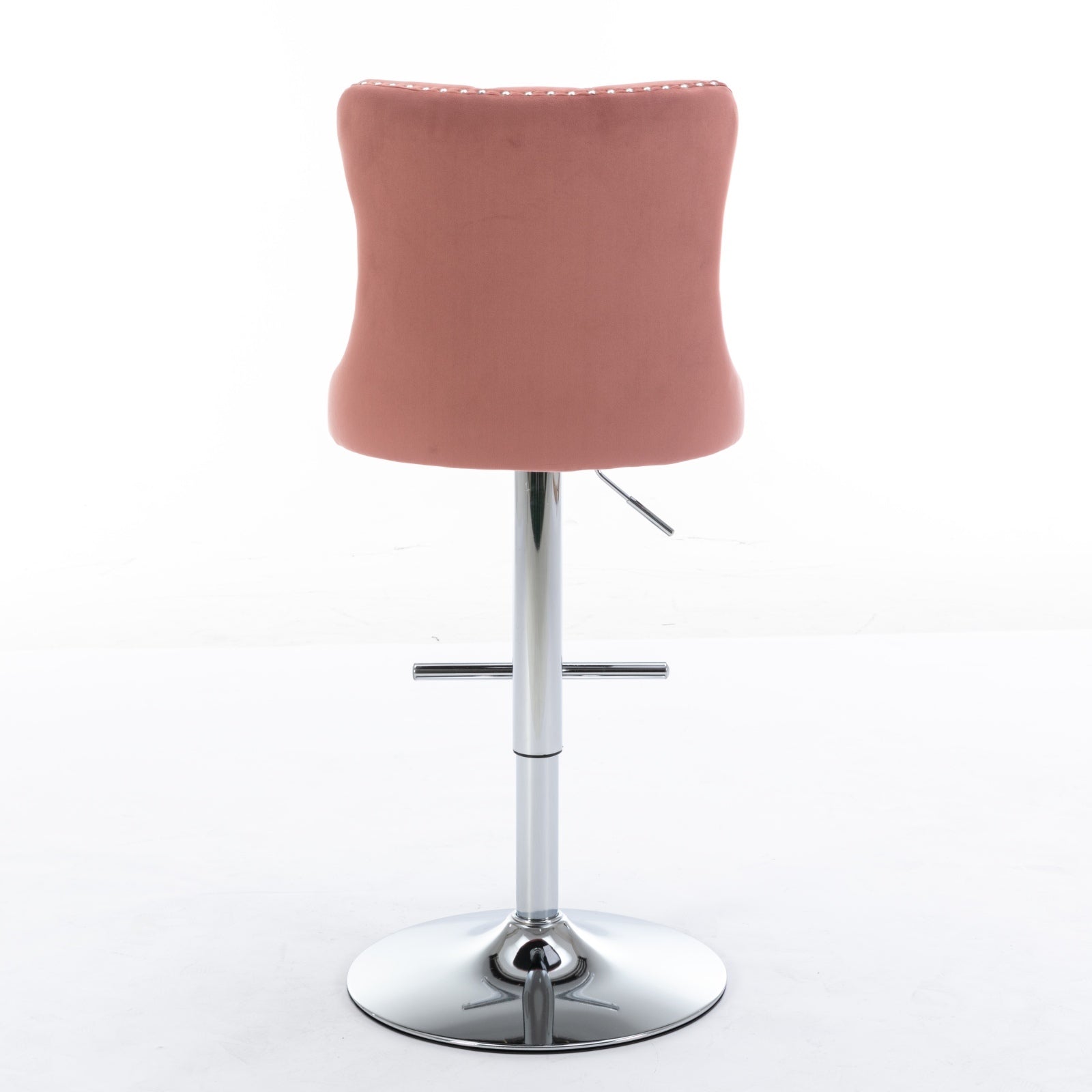 25-33 Inch Modern Velvet Swivel Barstools (Set of 2)