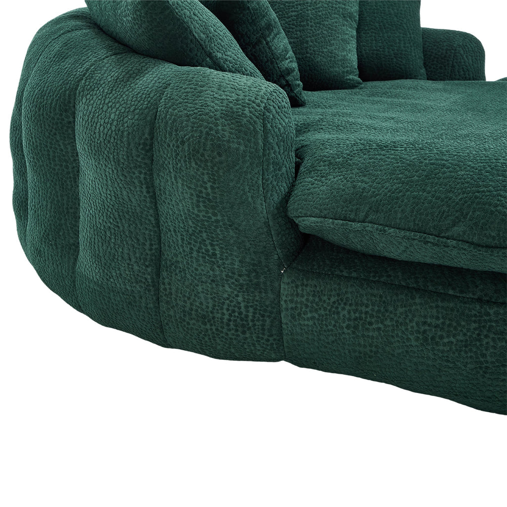 Oversized Oval Upholstered Bean Bag Sofa