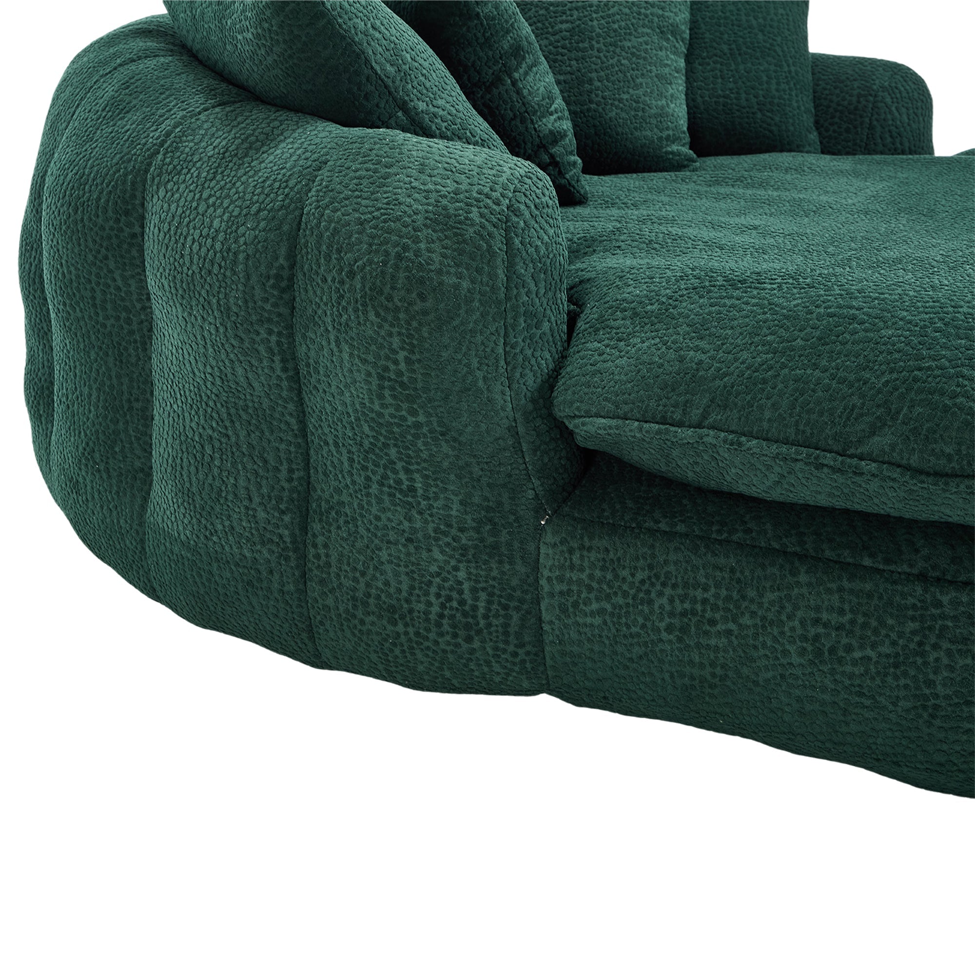 Oversized Oval Upholstered Bean Bag Sofa