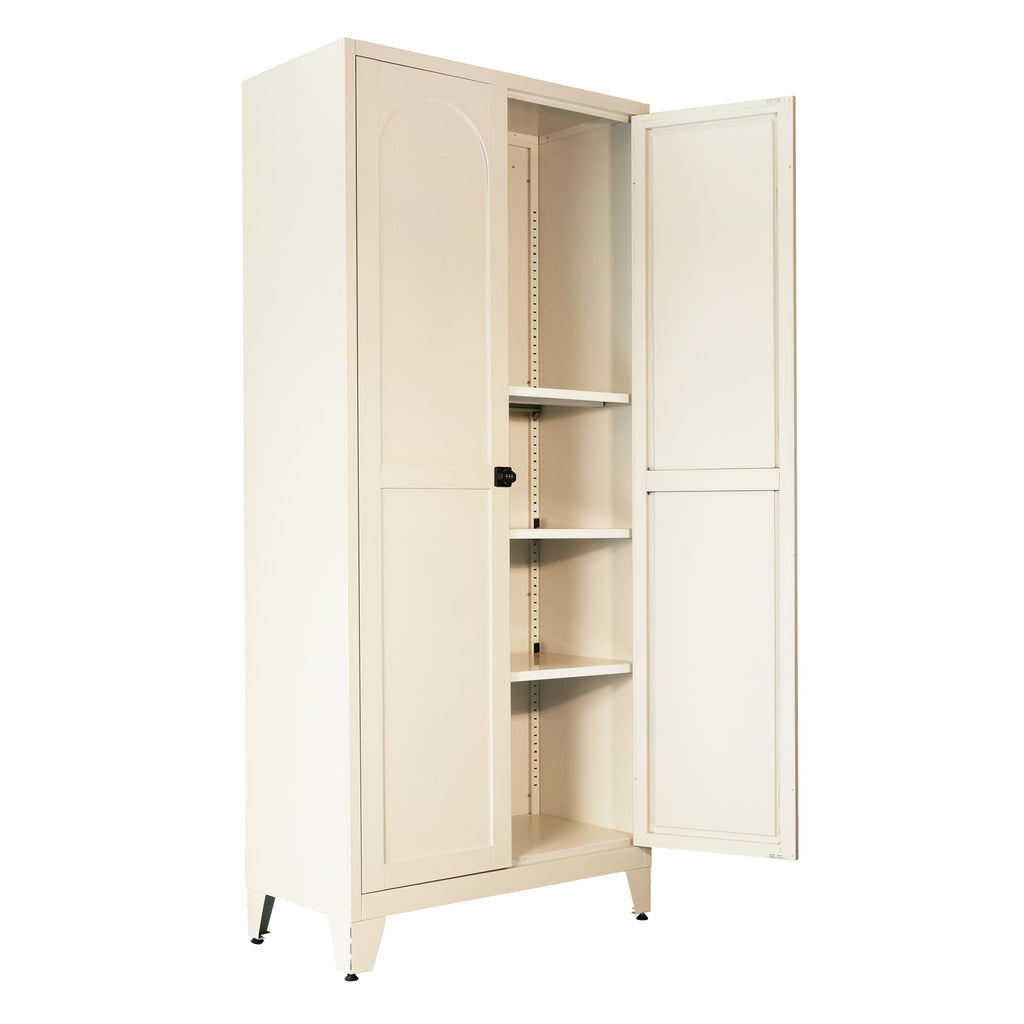 71'' 2 Shapely Doors Cabinet with Lock
