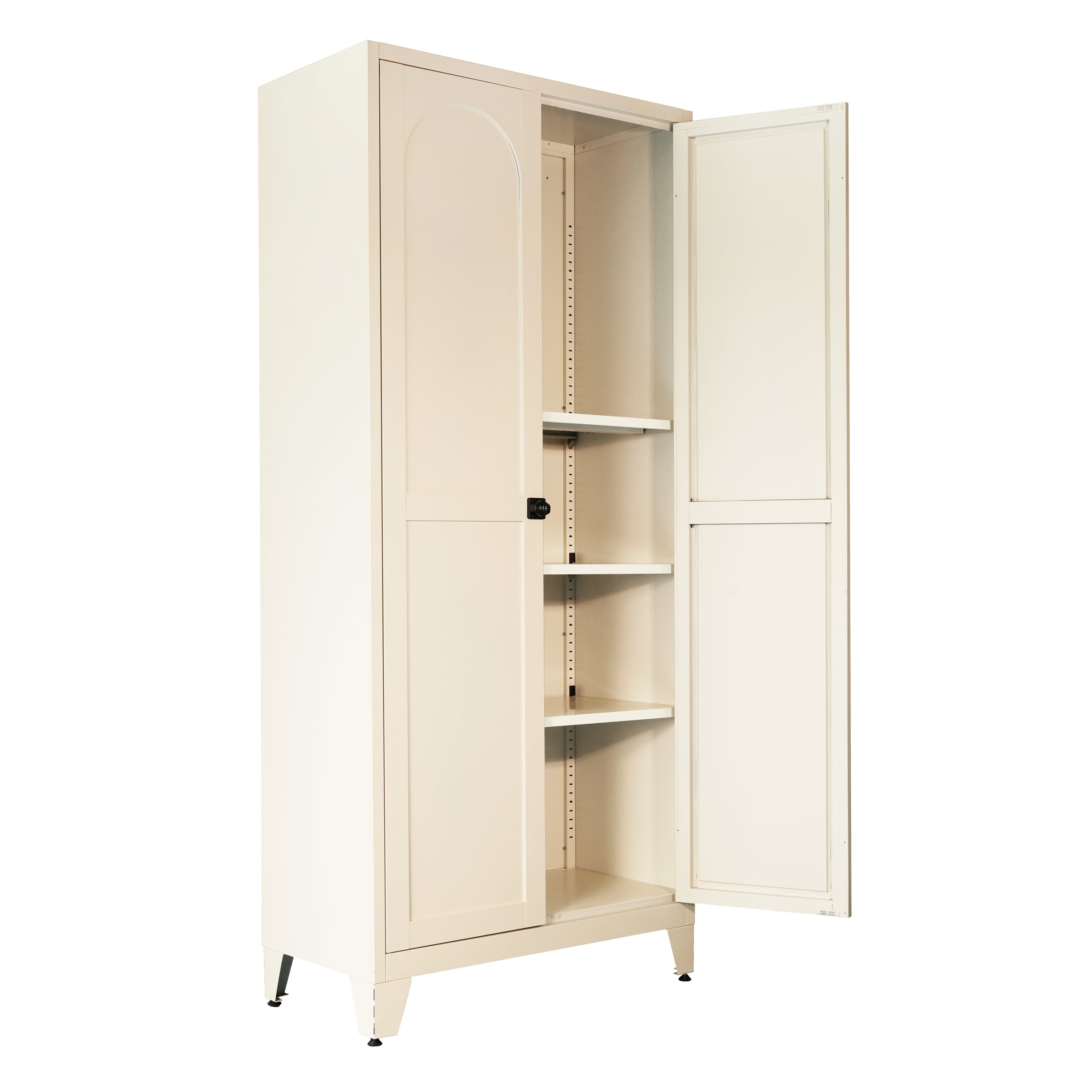 71'' 2 Shapely Doors Cabinet with Lock