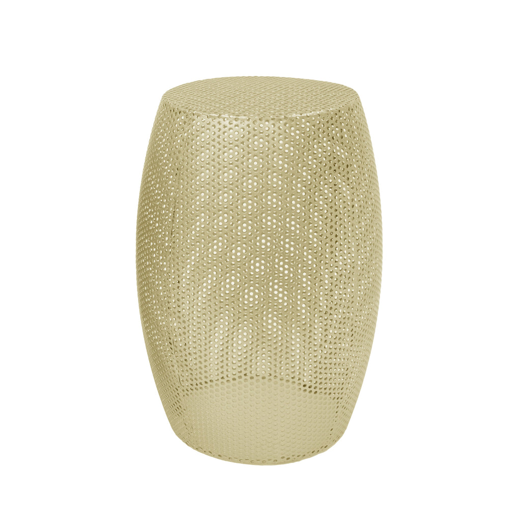 Modern Gold Round Metal Hollow Side Table Set