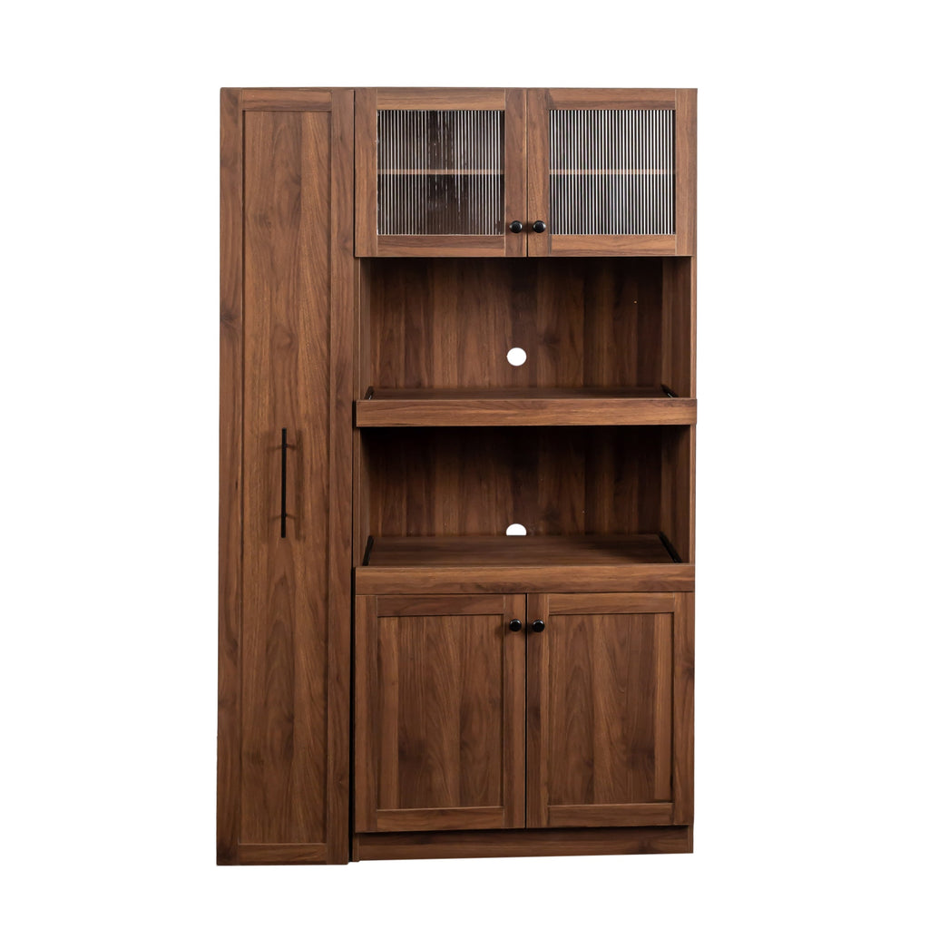 Farmhouse Pantry Organizers Cabinet with 4 Doors