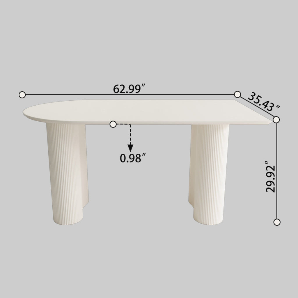63 ' Medieval Modern MDF Dining Room Set
