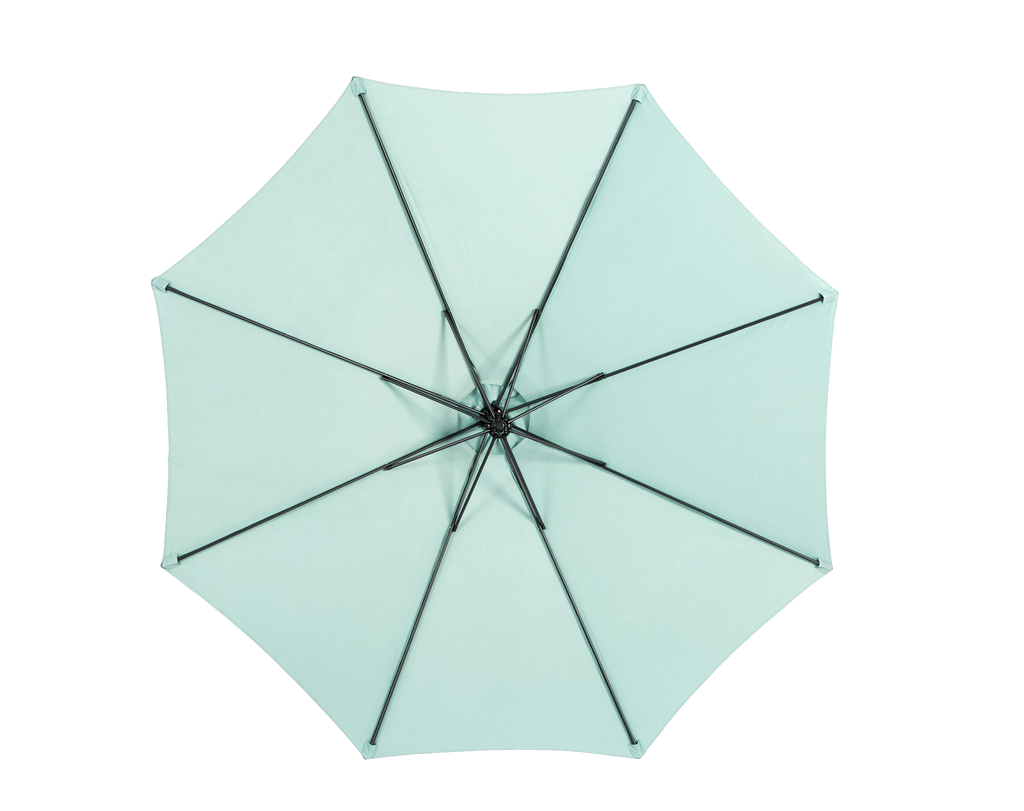 10ft Offset Patio Umbrella w/Tilt & Polyester Shade & 8 Ribs – No Base
