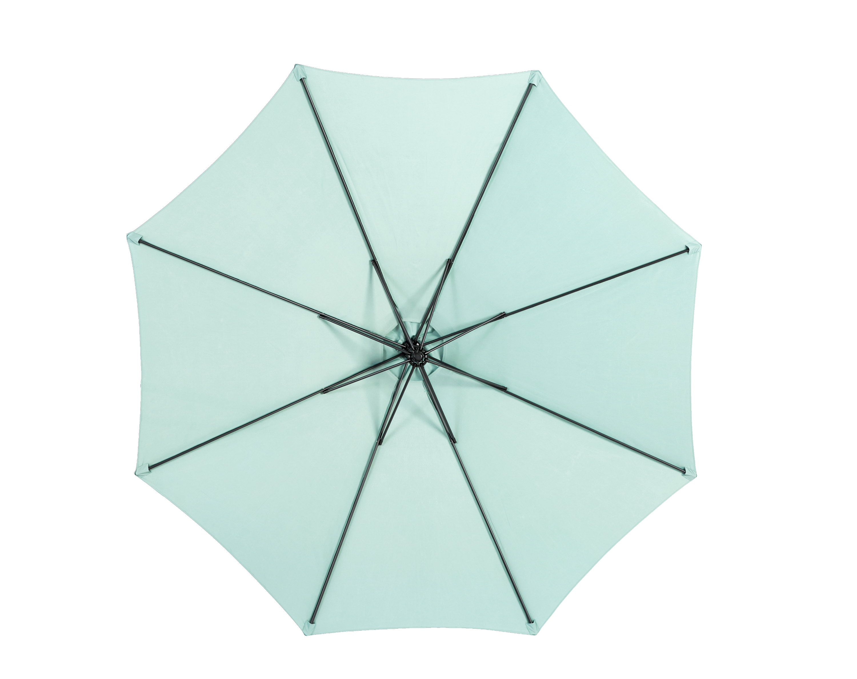 10ft Offset Patio Umbrella w/Tilt & Polyester Shade & 8 Ribs – No Base