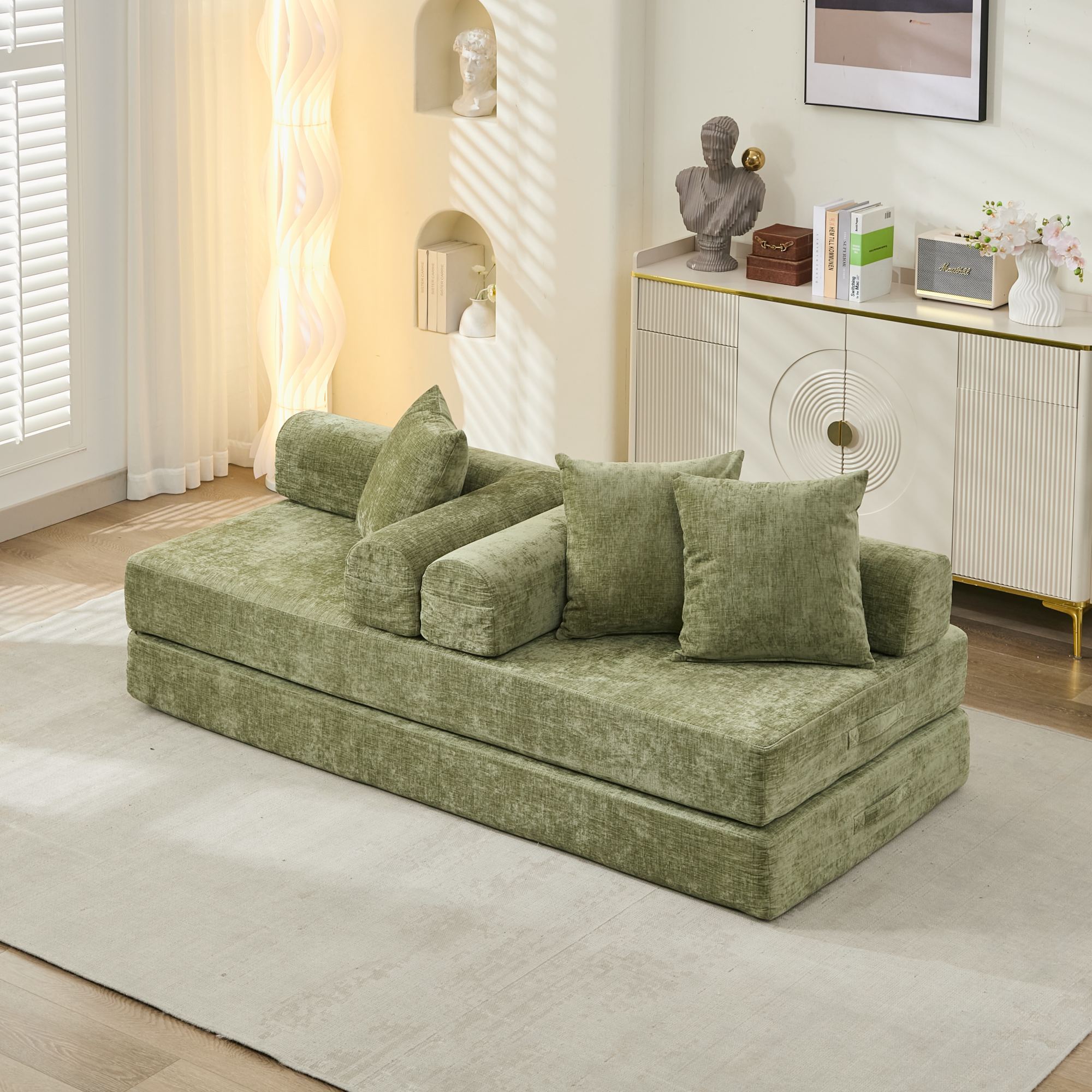 Comfy Convertible Folding Mattress Sofa Bed