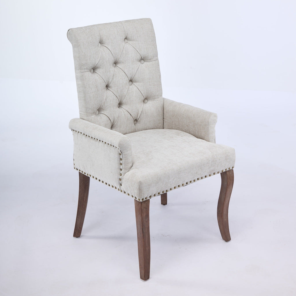 Elegant Upholstered Chenille Fabric Accent Dining Chair