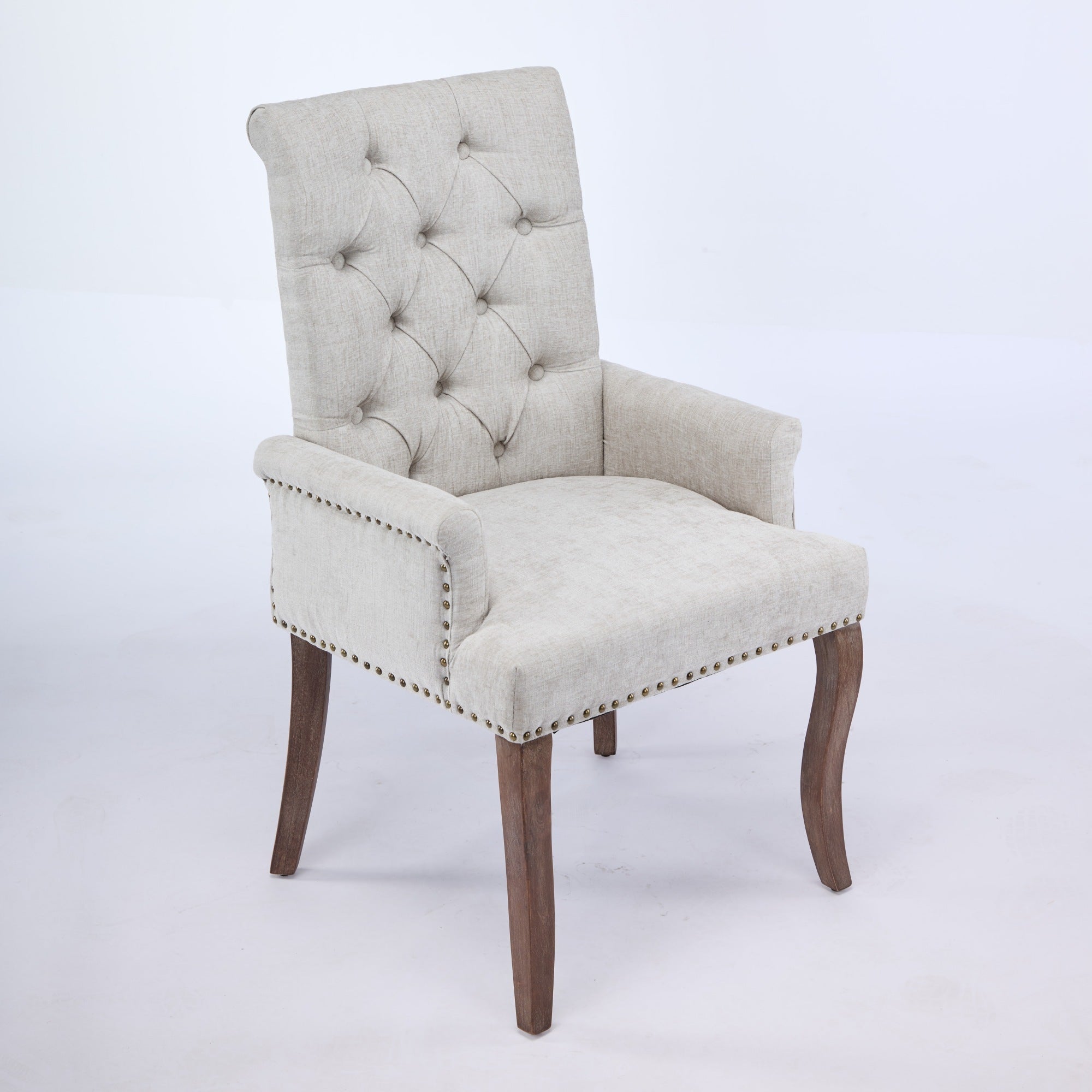 Elegant Upholstered Chenille Fabric Accent Dining Chair