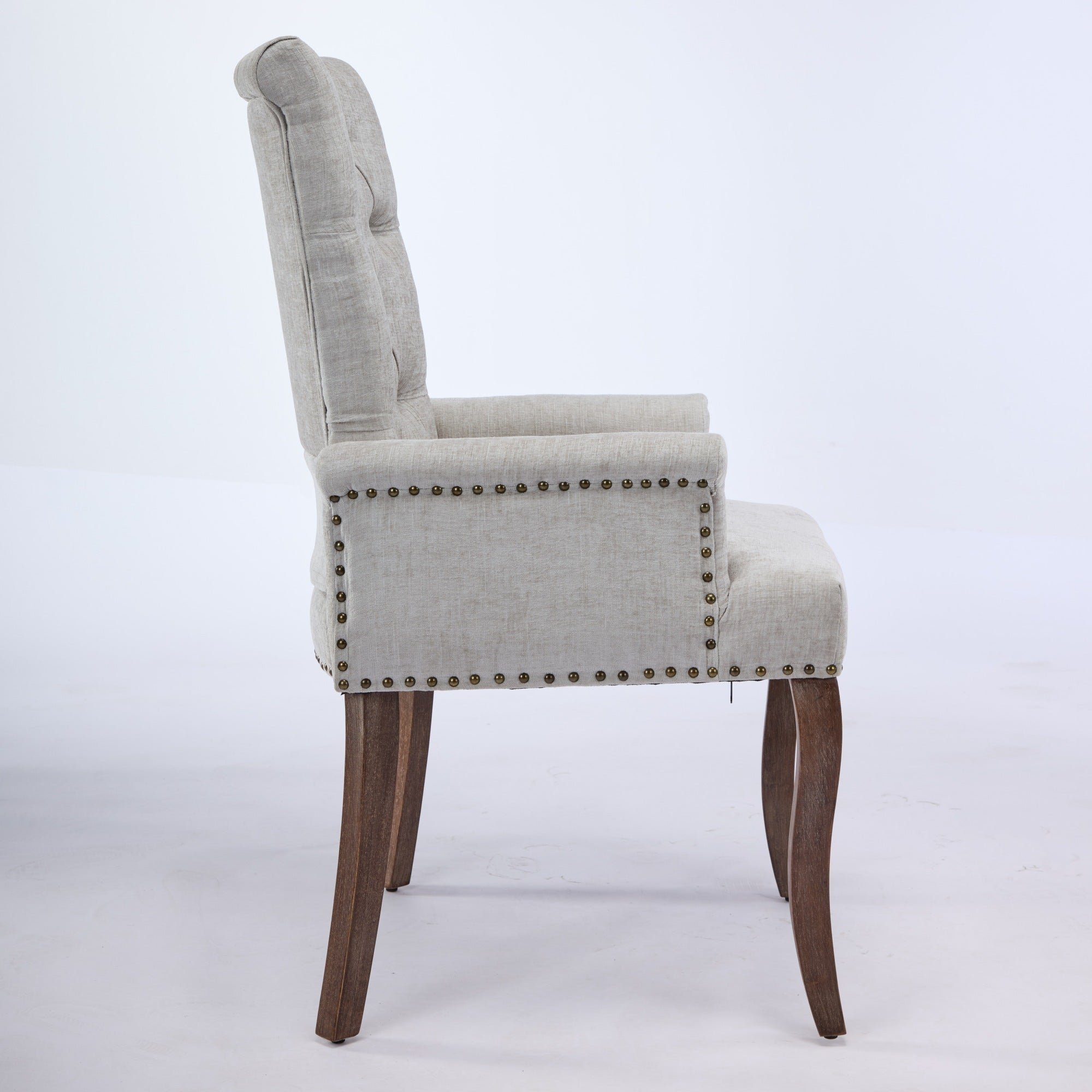 Elegant Upholstered Chenille Fabric Accent Dining Chair
