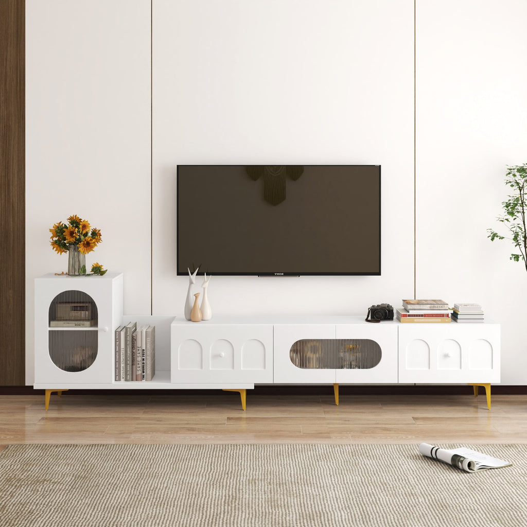 Wood Rectangle Extendable TV Stand