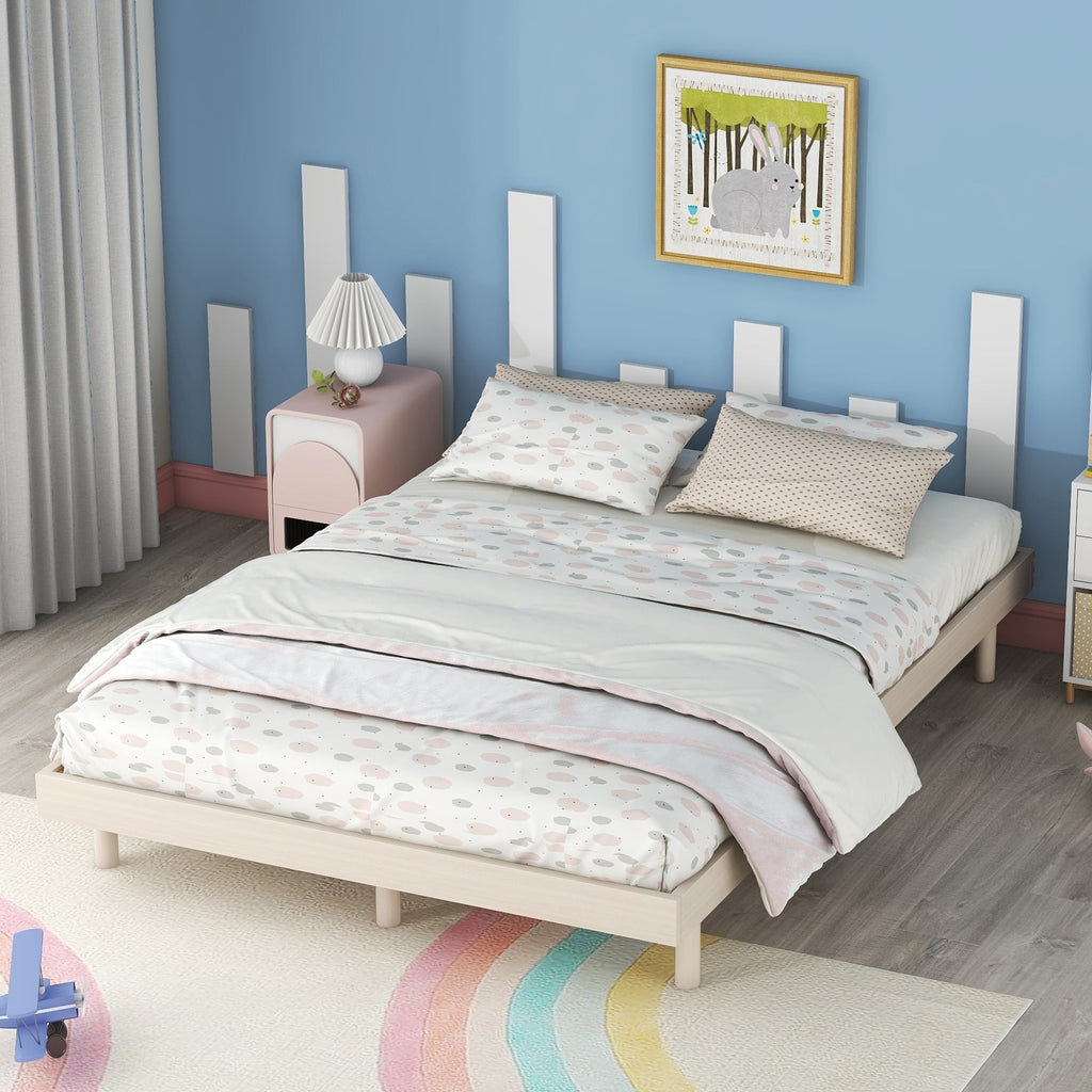Modern Design Full Floating Platform Bed Frame